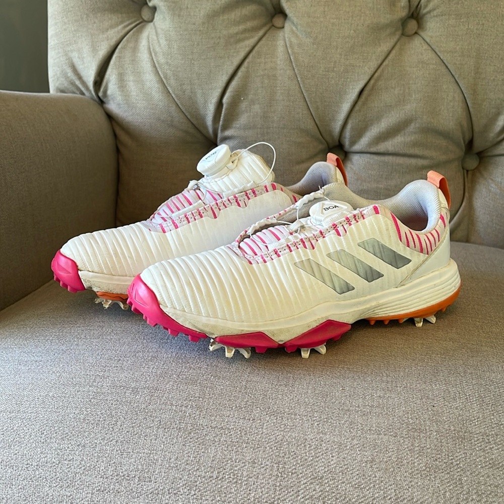 adidas Kids Shoes - White and Pink